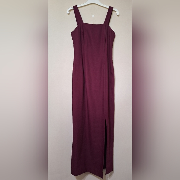 Vintage 90s Alfred Sung sleeveless maxi slit dress with beaded jacket 5/6 - Picture 7 of 16